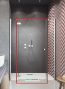 Душевая дверь Radaway Torrenta DWJS 812 левая профиль хром прозрачное стекло 320812-01-01L