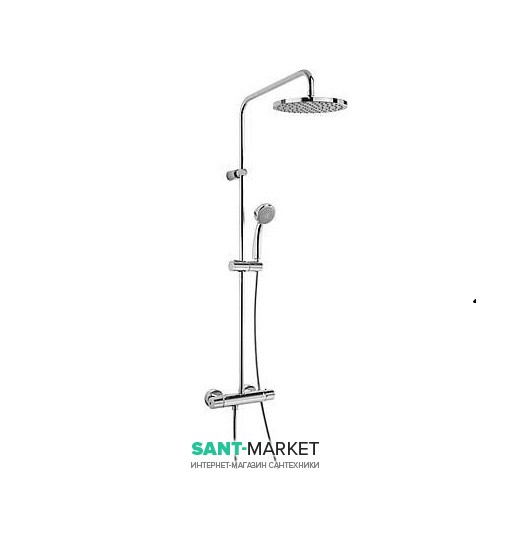 Душова система Tres Flat-Tres з термостатом верхнім і ручним душем хром 20438701