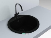 Мойка для кухни круглая Буль-Буль Malibu врезная Магранит светло-черный 117050004