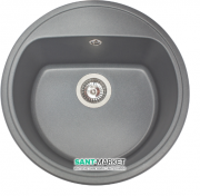 Мойка для кухни круглая Буль-Буль Malibu врезная Магранит серый 117050013