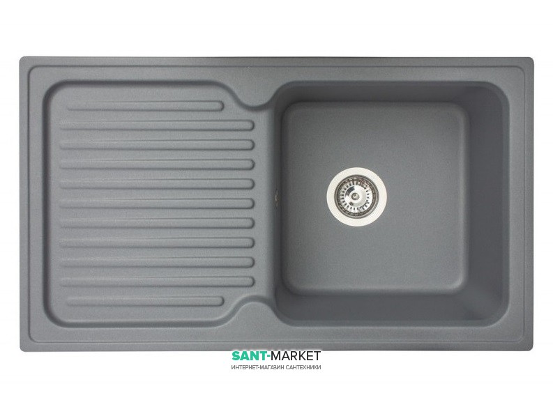 Мийка для кухні прямокутна Буль-Буль Orlean врізна Маграніт сірий 112080013