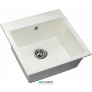 Мойка для кухни прямоугольная Буль-Буль Bodrum 510 врезная Магранит белый 116050001