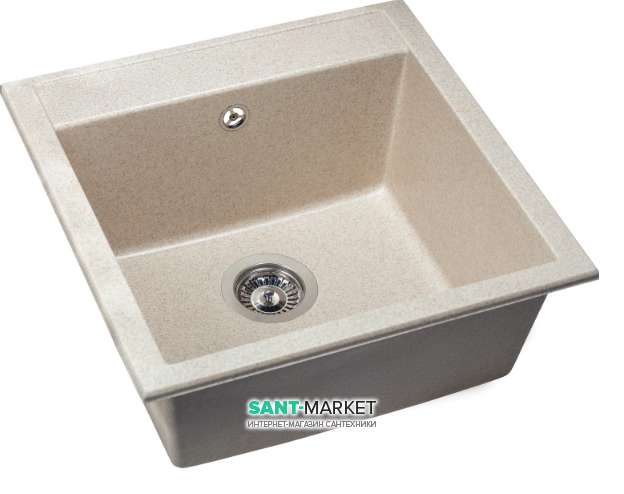Мойка для кухни прямоугольная Буль-Буль Bodrum 510 врезная Магранит песочный 116050007