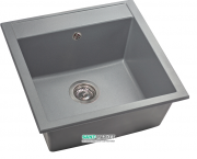 Мойка для кухни прямоугольная Буль-Буль Bodrum 510 врезная Магранит серый 116050013