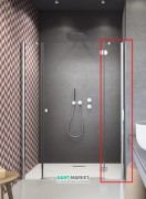 Стенка душевая Radaway Torrenta DWJS 493 мм профиль хром прозрачное стекло 320493-01-01