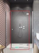 Душові двері Radaway Torrenta DWJS 712 права профіль хром прозоре скло 320712-01-01R