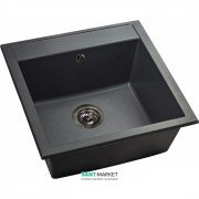 Мийка для кухні прямокутна Буль-Буль Bodrum 510 врізна Маграніт світло-чорний 116050004