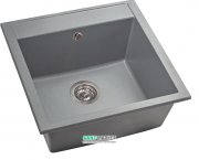 Мийка для кухні прямокутна Буль-Буль Bodrum 510 врізна Маграніт сірий 116050013