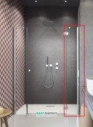 Стенка душевая Radaway Torrenta DWJS 493 мм профиль хром прозрачное стекло 320493-01-01