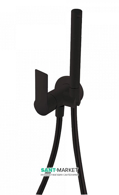 Смеситель для биде Tres Max с гигиеническим душем черный матовый 134123NM