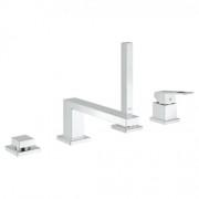 Смеситель для ванны Grohe Eurocube однорычажный на 4 отверстия с душевой лейкой хром 19897001