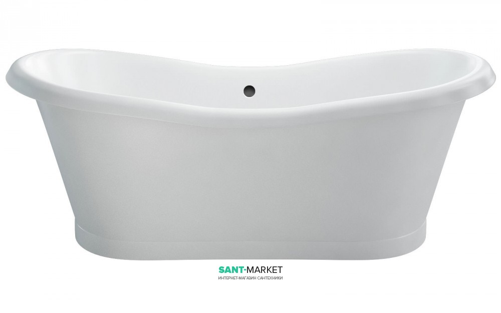 Ванна акрилова свободностоящая Burlington Boat / Admiral 177.5x88.5 см білий T6C