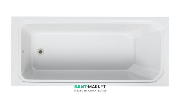 Ванна акрилова вбудована Burlington Arundel Cleargreen 170x75 см з ніжками білий E30