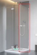 Стенка душевая Radaway Nes S1 80 профиль хром прозрачное стекло 10039080-01-01