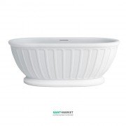 Ванна каменная отдельностоящая овальная Burlington Albany 169х80 см белый матовый с клапаном стока ARC21 + ARC72