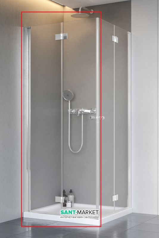 Душові двері Radaway Nes KDD B 80 ліва профіль хром прозоре скло 10024080-01-01L