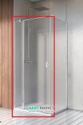 Душевая дверь Radaway Nes KDJ II 100 левая профиль хром прозрачное стекло 10032100-01-01L