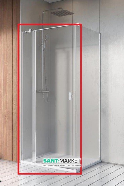 Душевая дверь Radaway Nes KDJ II 120 левая профиль хром прозрачное стекло 10032120-01-01L