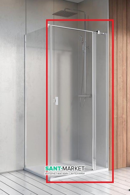 Душові двері Radaway Nes KDJ II 80 права профіль хром прозоре скло 10032080-01-01R