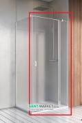 Душевая дверь Radaway Nes KDJ II 80 правая профиль хром прозрачное стекло 10032080-01-01R