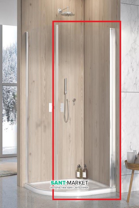 Душові двері Radaway Nes PDD I 90 права профіль хром прозоре скло 10020090-01-01R