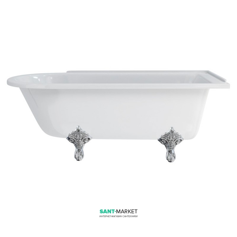 Ванна акриловая пристенная Burlington Hampton правосторонняя 169x75 см белый E14