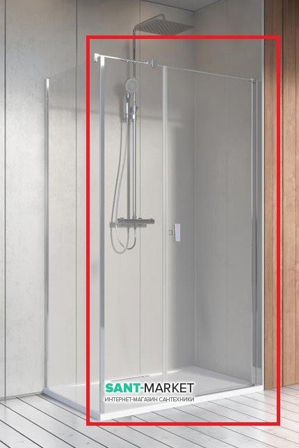 Душові двері Radaway Nes KDS I 100 права профіль хром прозоре скло 10023100-01-01R