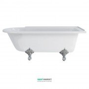 Ванна акриловая пристенная Burlington Hampton правосторонняя 169x75 см белый E14