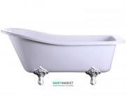 Ванна акрилова свободностоящая Burlington Harewood Slipper 169x73 см білий E1