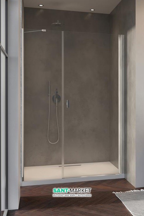 Душові двері Radaway Nes DWS 130 права профіль хром прозоре скло 10028130-01-01R