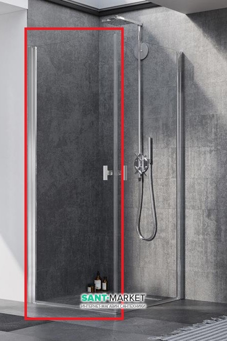 Душевая дверь Radaway Nes KDD I 90 левая профиль хром прозрачное стекло 10021090-01-01L