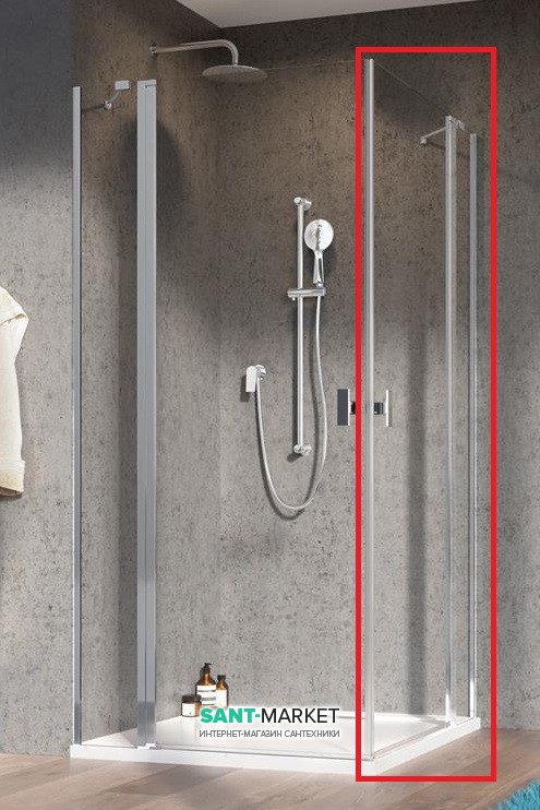 Душові двері Radaway Nes KDD II 100 права профіль хром прозоре скло 10031100-01-01R