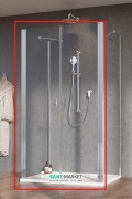 Душові двері Radaway Nes DWD + 2S 110 профіль хром прозоре скло 10035110-01-01
