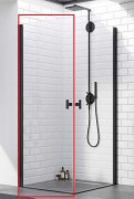 Душові двері Radaway Nes Black KDD I 80 ліва чорний профіль прозоре скло 10021080-54-01L