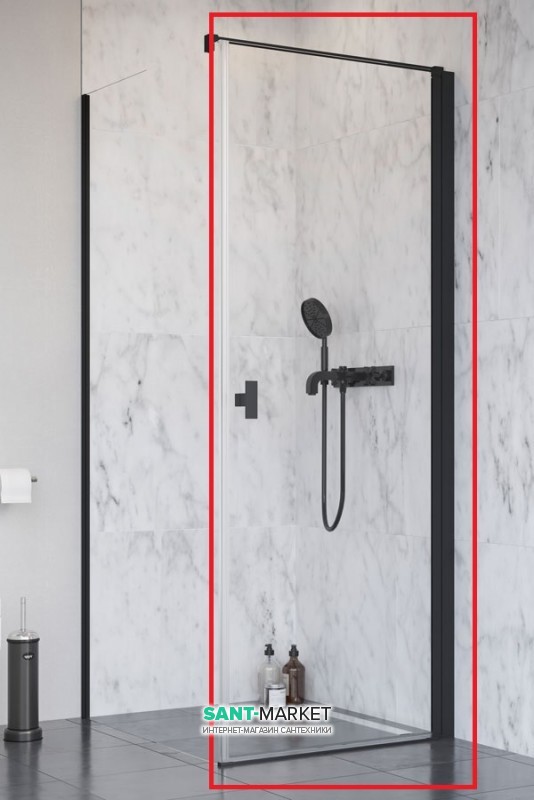 Душевая дверь Radaway Nes Black KDJ I 100 правая чёрный профиль прозрачное стекло 10022100-54-01R