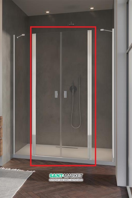 Душевая дверь Radaway Nes DWD II 830 профиль хром прозрачное стекло 10037083-01-01