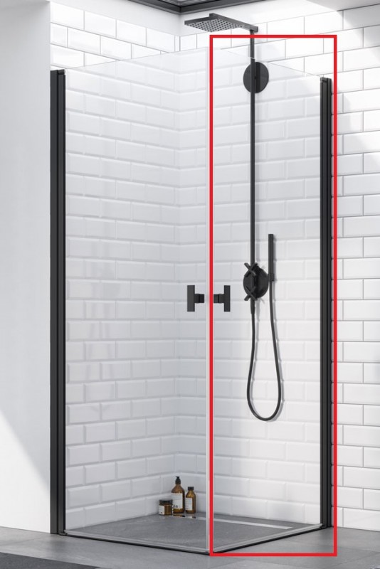 Душові двері Radaway Nes Black KDD I 100 права чорний профіль прозоре скло 10021100-54-01R