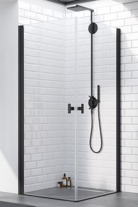 Душові двері Radaway Nes Black KDD I 90 права чорний профіль прозоре скло 10021090-54-01R