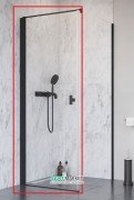 Душевая дверь Radaway Nes Black KDJ I 80 левая чёрный профиль прозрачное стекло 10022080-54-01L