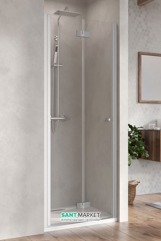 Душові двері Radaway Nes DWB 80 ліва профіль хром прозоре скло 10029080-01-01L