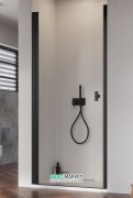 Душові двері Radaway Nes Black DWJ I 70 ліва чорний профіль прозоре скло 10026070-54-01L