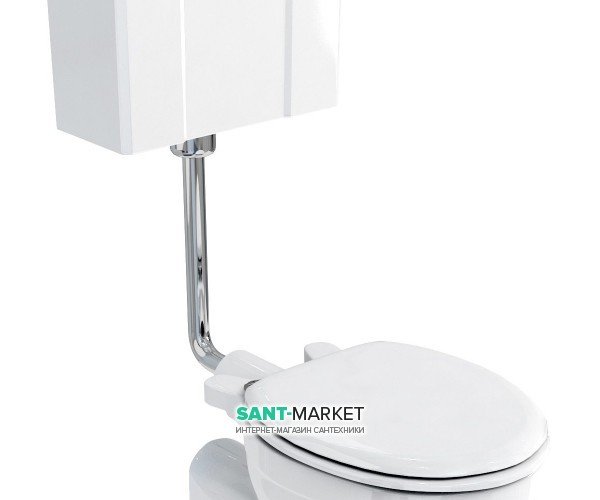 Набор труб для низкого бачка: труба слива и соединительный элемент бачка Burlington латунь хром T31 CHR