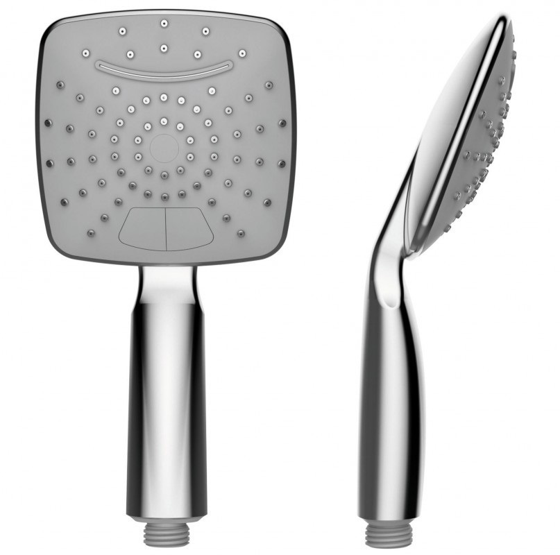 Душевая лейка GRB Hydro 120х120 мм 2 режима пластик хром 05010002