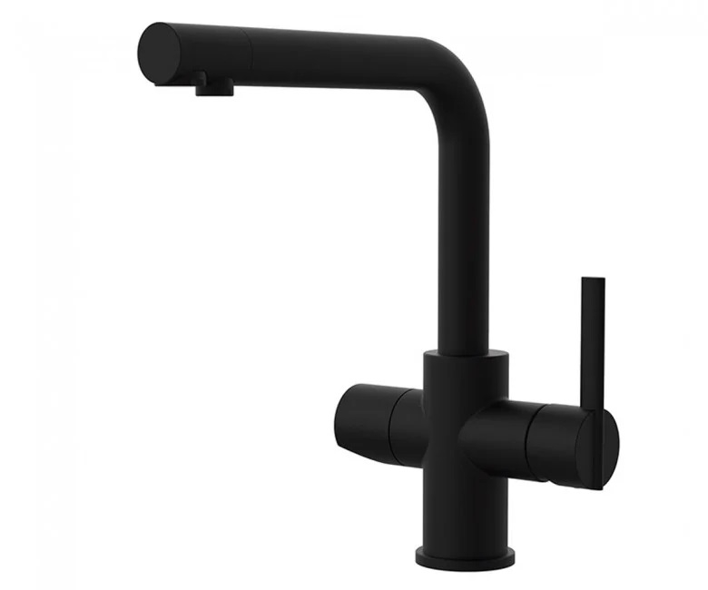 Смеситель для кухни GRB Kitchen для подключения к системе очистки воды чёрный матовый 51831512