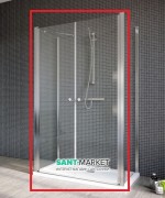 Душові двері Radaway Eos II DWD + 2S door 120 профіль хром прозоре скло 3799404-01