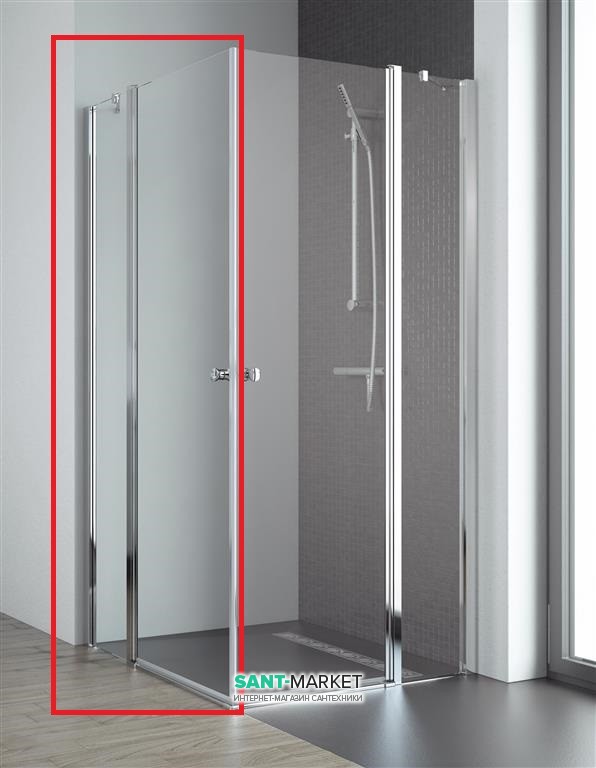 Душові двері Radaway Eos II KDD 80 ліва профіль хром прозоре скло 3799460-01L