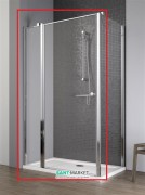 Душові двері Radaway Eos II KDJ 110 ліва профіль хром прозоре скло 3799423-01L