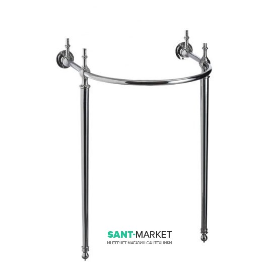 Консоль для круглой раковины Burlington 53.5 см латунь хром T24A CHR