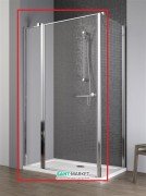 Душові двері Radaway Eos II KDJ 80 ліва профіль хром прозоре скло 3799420-01L