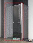 Душевая дверь Radaway Eos II KDS 120 левая профиль хром прозрачное стекло 3799484-01L